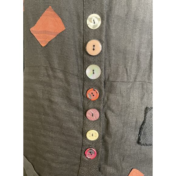 In the Mix Black CA 2 Pc Set M NWT Dress Jacket Lagenlook Nothing Matches Patch - Picture 8 of 16